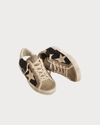 GOLDEN GOOSE Super - Star in black glitter with cream star and suede inserts | 黃金鵝 Super - Star 黑色亮片款,搭配米色星星與麂皮拼接(黑色) - LondonKelly 英國名牌代購