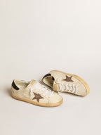 GOLDEN GOOSE Super - Star LTD with laminated leather star and black glitter heel tab | 金鹅 Super - Star LTD 搭配镀膜皮革星星与黑色亮片后跟标签(白色) - LondonKelly 英国名牌代购