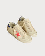 GOLDEN GOOSE Women’s Super - Star in nappa with suede star and metallic leather heel tab | 黄金鹅 女款 Super - Star 纳帕皮革款,搭配麂皮星星与金属皮革后跟标签(白色) - LondonKelly 英国名牌代购