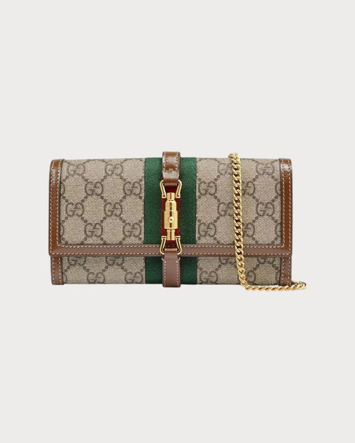 GUCCI Jackie 1961 Chain Wallet | 古驰 银包连链带 (啡色)