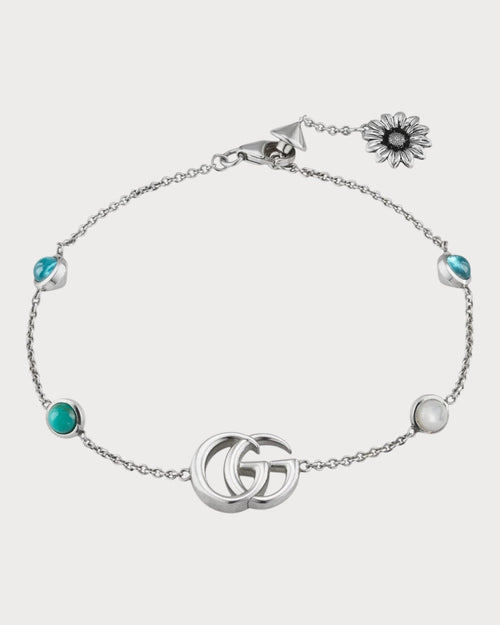 GUCCI GG Marmont Mother - of - Pearl Bracelet | 古馳 手鏈 (銀色) - LONDONKELLY 英國名牌代購