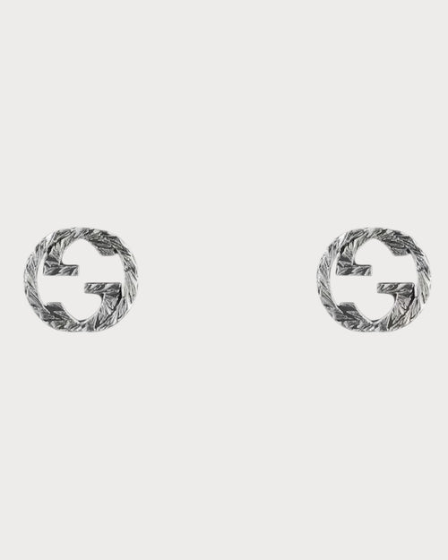 GUCCI Interlocking Stud Earrings | 古驰 耳环 (银色) - LONDONKELLY 英国名牌代购