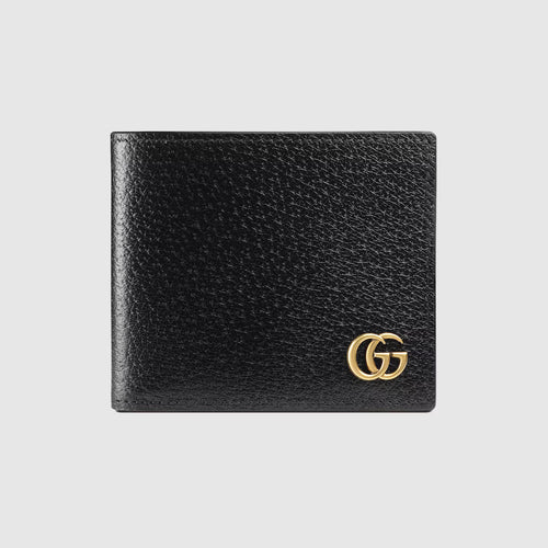 GUCCI Men's GG Marmont Bi - Fold Card Case Wallet | 古馳 男仕銀包 (黑色) - LondonKelly 英國名牌代購