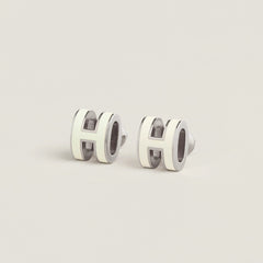 HERMES Silver Mini Pop H Earrings | 愛馬仕 耳環 (迷你/多色) - LondonKelly 英國名牌代購