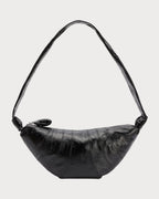 LEMAIRE Croissant Bag In Coated Cotton(Medium/Black) - LONDONKELLY 英国名牌代购