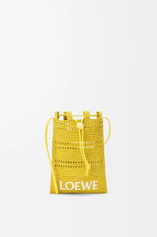 LOEWE Drawstring Pocket in Raffia | 羅意威 草編袋 (啡色) - LondonKelly 英國名牌代購