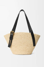 Loewe Small Punch Hole Basket in Raffia and Calfskin | 羅意威 草編籃 (啡色) - LondonKelly 英國名牌代購
