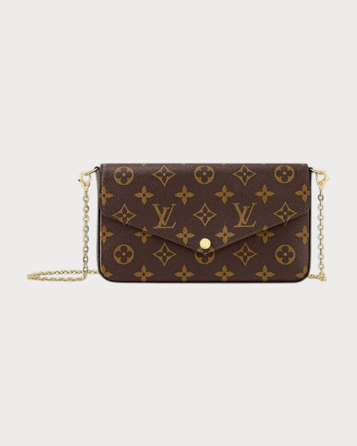 LOUIS VUITTON M81896 Felicie Pochette | 路易威登 銀包配鏈帶 (啡色老花) - LONDONKELLY 英國名牌代購