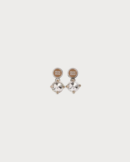 MIU MIU Metal Earrings with Crystals | 繆繆 耳環 (多色) - LondonKelly 英國名牌代購