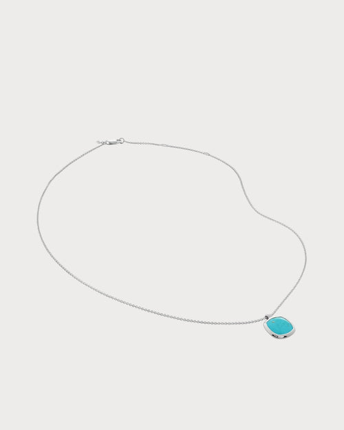 MONICA VINADER Delphi Sterling - Silver and Turquoise Pendant Necklace | 頸鏈 (藍綠色) - LondonKelly 英國名牌代購