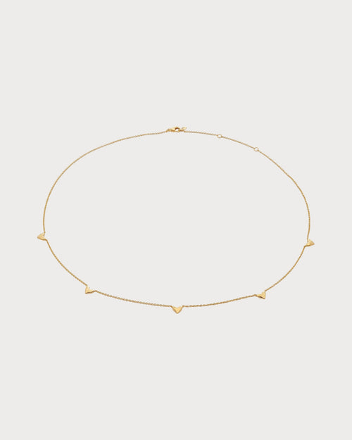 MONICA VINADER Heart Station 18ct Yellow Gold - Plated Vermeil Sterling - Silver Necklace | 颈链 (金色) - LondonKelly 英国名牌代购