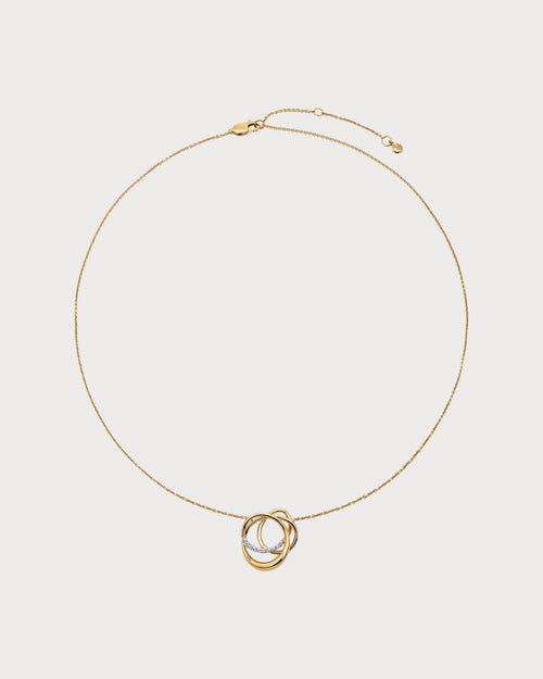 MONICA VINADER Nura Pave Wrap 18ct Yellow Gold Vermeil And Lab - Grown Diamond Necklace | 頸鏈 (金色) - LondonKelly 英國名牌代購