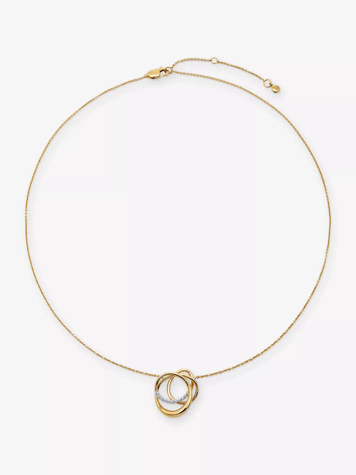 MONICA VINADER Nura Pave Wrap 18ct Yellow Gold Vermeil And Lab - Grown Diamond Necklace | 頸鏈 (金色) - LondonKelly 英國名牌代購