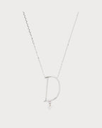 PERSEE White Gold and Diamond Alphabet D Necklace | 白金钻石字母颈链 (白金款) - LondonKelly 英国名牌代购