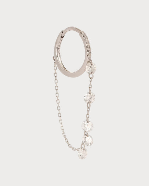 PERSEE White Gold and Diamond Danae Single Earring | 白金钻石单耳环 (白金款) - LondonKelly 英国名牌代购