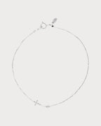 PERSEE White Gold and Diamond Symbols Cross Bracelet | 白金鑽石符號十字架手鍊 (白金) - LondonKelly 英國名牌代購
