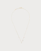 PERSEE Yellow Gold and Diamond 5 - Stone Danae Necklace | 黃金鑽石五顆石頸鍊 (金色) - LondonKelly 英國名牌代購