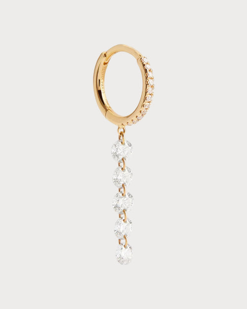 PERSEE Yellow Gold Diamond Piercings Single Earring | 黄金钻石穿式单耳环 (黄金款) - LondonKelly 英国名牌代购