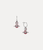 VIVIENNE WESTWOOD Capucine Light Rose Enamel Earrings | 西太后 耳環 (銀色) - LondonKelly 英國名牌代購
