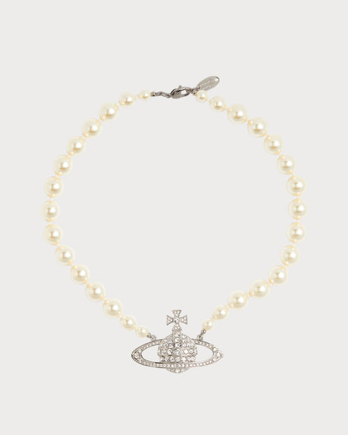 VIVIENNE WESTWOOD One Row Pearl Bas Relief Choker Brass(2 Colors)
