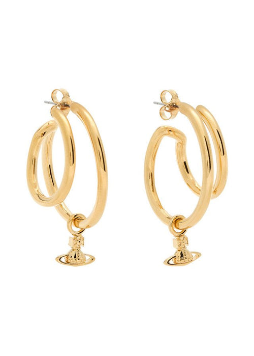 VIVIENNE WESTWOOD The Ronda Layered Hoop Earrings | 西太后 耳環 (金色) - LondonKelly 英國名牌代購