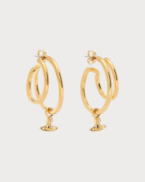 VIVIENNE WESTWOOD The Ronda Layered Hoop Earrings | 西太后 耳環 (金色) - LondonKelly 英國名牌代購