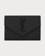 YSL SAINT LAURENT Small Envelope Wallet | 聖羅蘭 銀包 (全黑) - LONDONKELLY 英國名牌代購