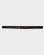 YSL SAINT LAURENT Thin Belt with Square Buckle | 圣罗兰 皮带 (黑色)