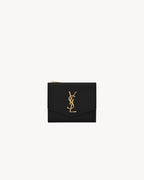 YSL SAINT LAURENT Uptown Compact Wallet In Grain Leather | 聖羅蘭 銀包 (黑色) - LONDONKELLY 英國名牌代購