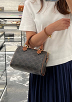 CELINE Small Boston Cuir Triomphe | 賽琳 小型波士頓手袋 (啡色老花)