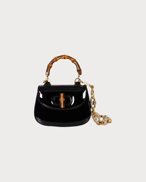 GUCCI Bamboo 1947 Mini Top Handle Bag | 古驰 手袋 (迷你/Black)