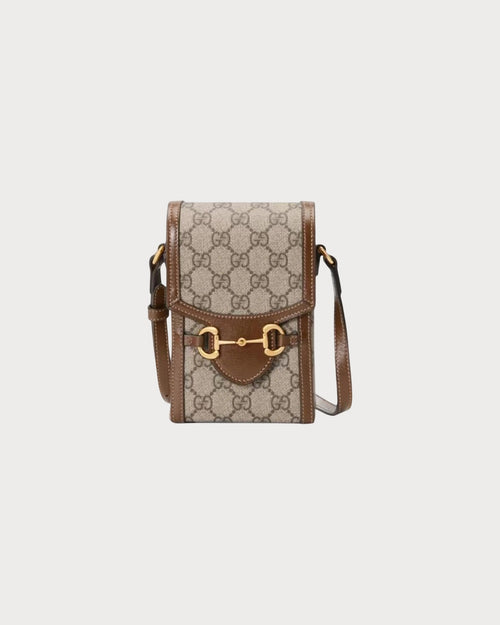 GUCCI Horsebit 1955 Mini Bag | 古驰 电话袋 (Tan)