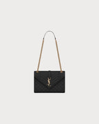 YSL SAINT LAURENT Envelope Medium Chain bag | 圣罗兰 手袋 (Black)