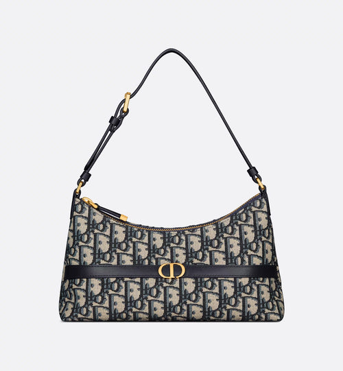 CHRISTIAN DIOR 30 Montaigne Mini Hobo Shoulder Bag | 迪奥腋下袋(蓝色老花)