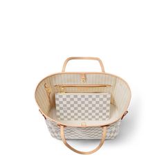 LOUIS VUITTON Neverfull MM Tote Bag White | Louis Vuitton Tote Bag (Multicolor)