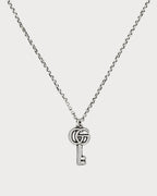 GUCCI Double G key Necklace Silver | 古馳 頸鏈 {銀色)