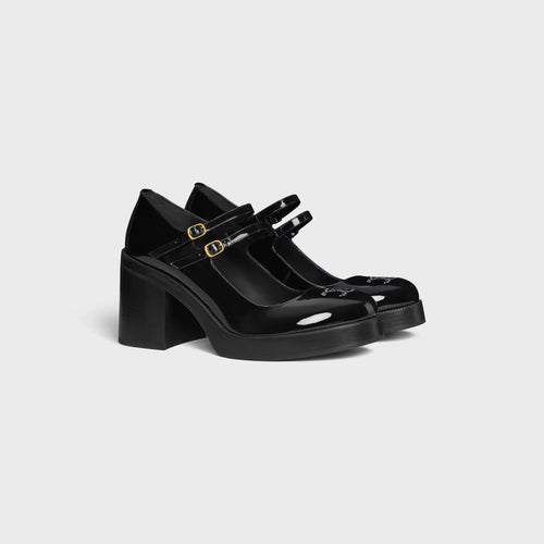 CELINE Tess babies in Patent Calfskin Black | 賽琳 Tess 漆皮小牛皮娃娃鞋（黑色）