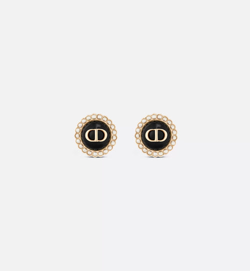 CHRISTIAN DIOR Petit CD Baroque Stud Earrings Gold-Finish Metal | 迪奥耳环(多色) 