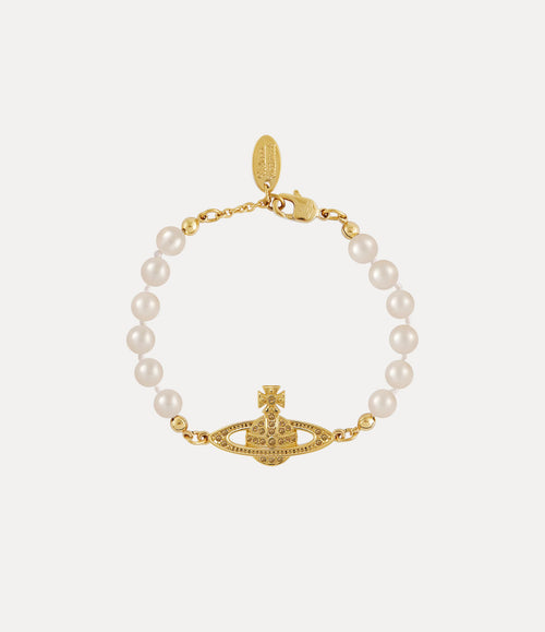 VIVIENNE WESTWOOD Mini Bas Relief Pearl Bracelet | Queen Mother West Pearl Bracelet (multi-color) 