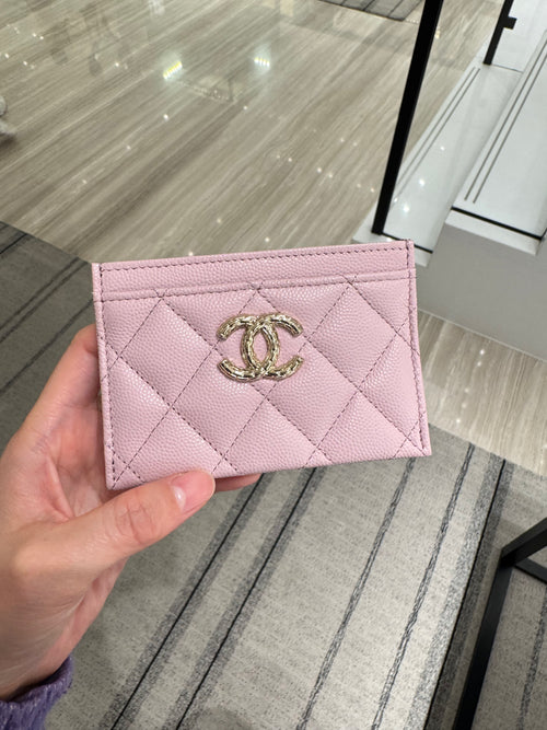 CHANEL Pink Calfskin CC Card Holder | 香奈兒 卡套 (粉紅色)