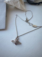 VIVIENNE WESTWOOD New Diamante Heart Pendant Necklace | 西太后 心珍頸鏈 (粉紅色)