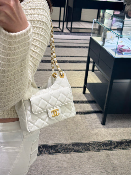 CHANEL Small Wavy Hobo Bag | Chanel Handbag (Small Size/Multiple Colors)