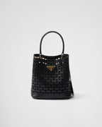 PRADA 1BA217 Panier Leather Mini-Bag with Cut-Out Motif | Prada Mini Handbag (Multicolor)