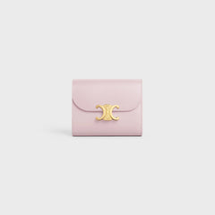 CELINE Small Wallet Triomphe Shiny Calfskin | Celine cowhide Arc de Triomphe wallet (multi-color)