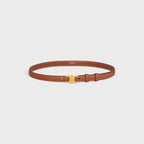 CELINE Small 18MM Triomphe Belt in Natural Calfskin | CELINE Belt (Brown)
