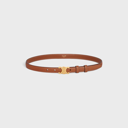 CELINE Small 18MM Triomphe Belt in Natural Calfskin | CELINE Belt (Brown)
