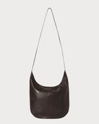 THE ROW N/S Izzy leather shoulder bag(Dark Brown)