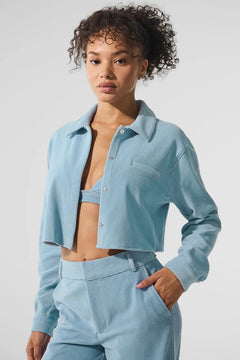 ALO YOGA Micro Corduroy Cropped Dreamer Button Down | 微燈芯絨短版襯衫 (多色) - LondonKelly 英國名牌代購