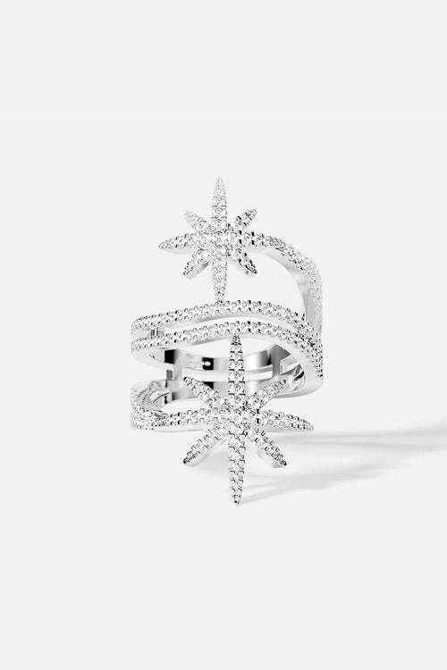 APM MONACO A17080OX Double Meteorites Ring | 雙流星戒指 (銀色) - LondonKelly 英國名牌代購