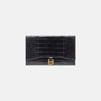 BALENCIAGA Hourglass Flat Pouch with Flap | 巴黎世家 手袋 (黑色) - LondonKelly 英國名牌代購